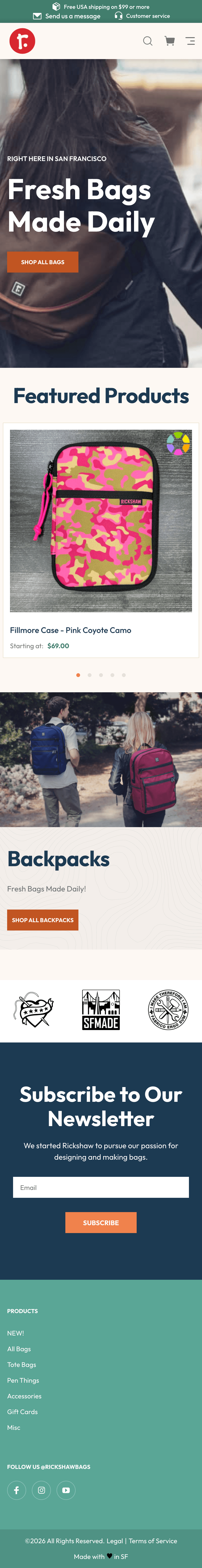 Rickshaw Bagworks home mobile