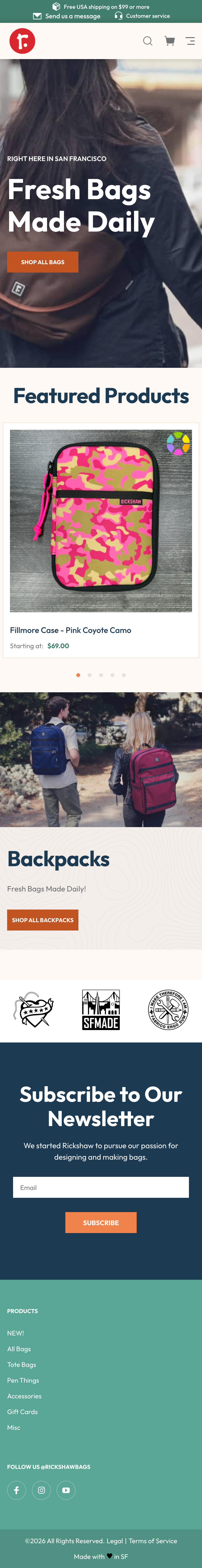 Rickshaw Bagworks home mobile