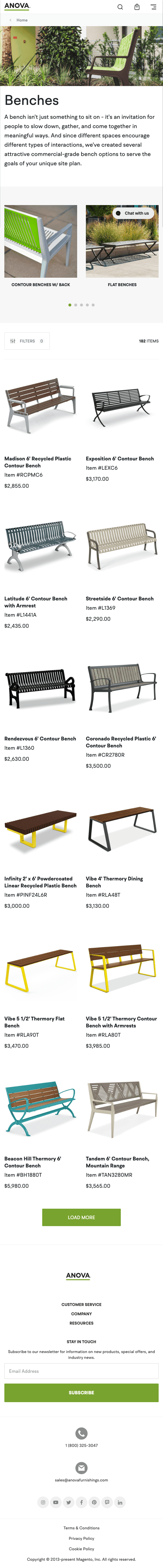 Anova Furnishings catalog mobile