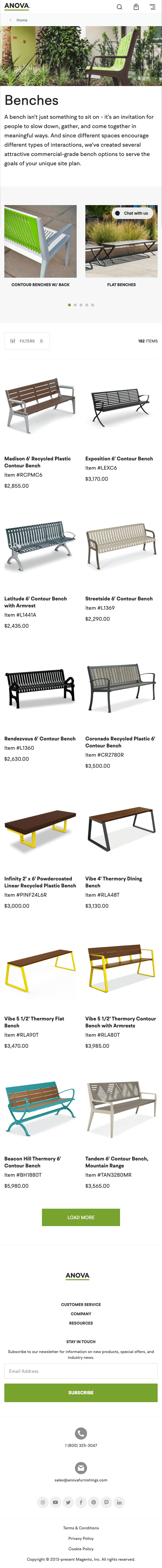 Anova Furnishings catalog mobile